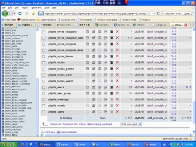 在phpMyadmin 是這樣以 utf8_bin 為用。